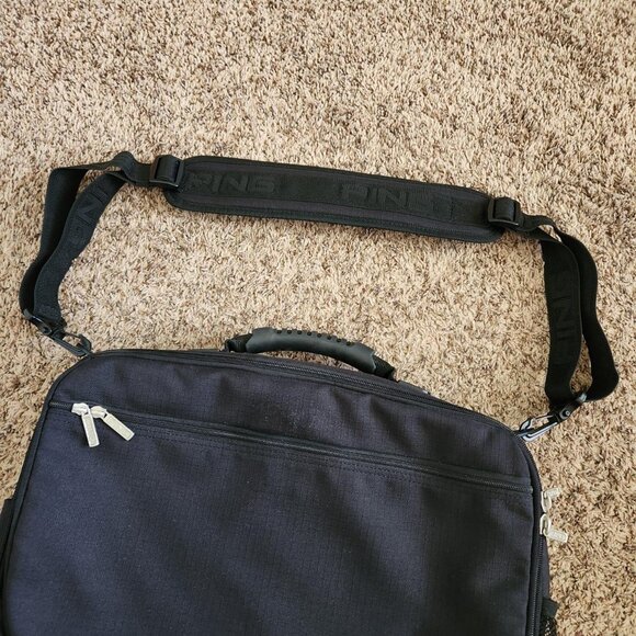 Ping Golf Messenger Laptop Bag Computer Briefcase Black Tote Adjustable Strap - Picture 8 of 8